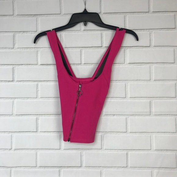 Material Girl Active Juniors Zip Front Crisscross - Picture 2 of 6